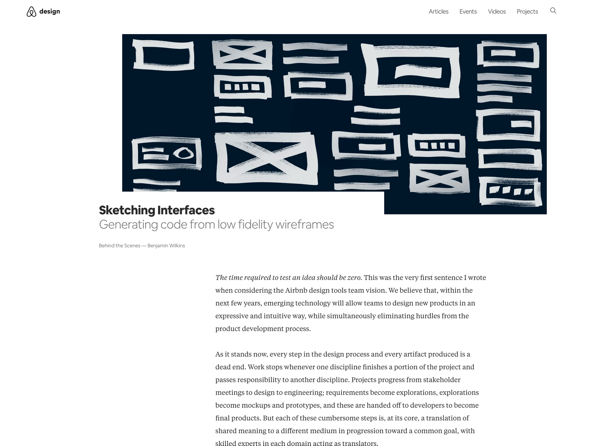 Sketching Interfaces — Generating code from low fidelity wireframes